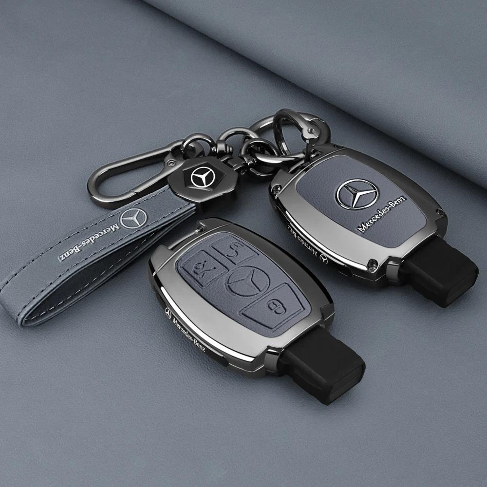 Чехол-сумка для автомобильного ключа Брелок Оболочка Fod Замша Кожа Для Mercedes Benz A B C S Класса AMG GLA CLA GLC W176 W221 W204 W205 PQRST1