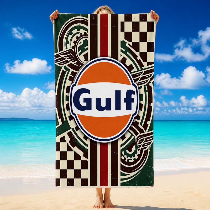 Gulf Print Microfiber Beach Towel Sand?Resistant Lightweight Towel For Swimming Outdoor Travel Use