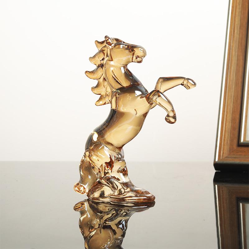 Хрустальная фигурка лошади 2026 год статуэтка лошади по знаку зодиака украшение для дома рабочего стола книжной полки офиса декор лошади фэн-шуй приносит удачу