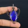 Lapis Lazuli Pendant Handmade Gemstone Jewelry, 999 Copper Wire Wrapped Pendant ,Unique Design Jewelry Pendant