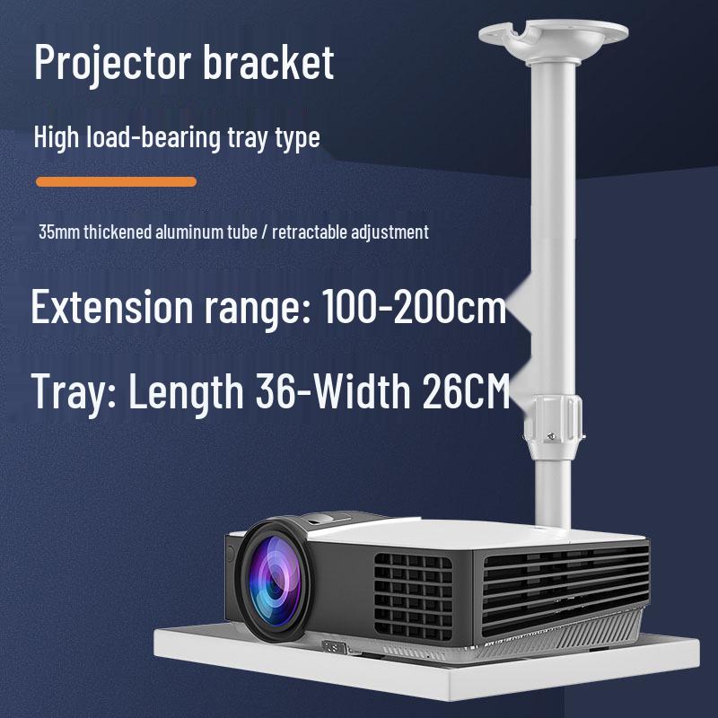 Versatile Ceiling and Wall Projector Bracket Mount with Retractable Shelf