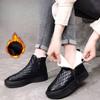 Fashion Snow Boots Women's Winter Soft Leather Short Boots Cotton Warm Shoes Plus Velvet Thick Short Boots