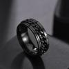 New Punk Jewelry Popular Men Ring Stainless Steel High Quality Rotable Rings  