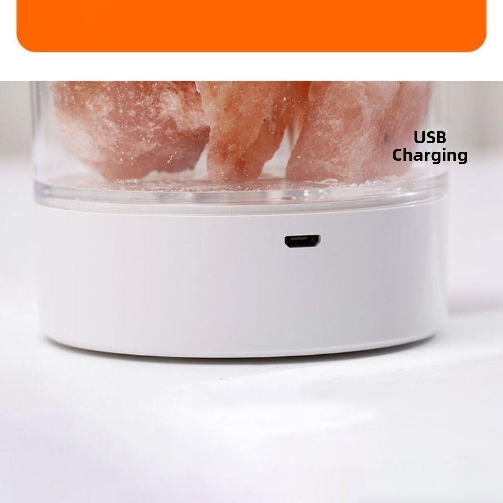 Natural Crystal Salt Lamp 7 Color Lights Table Lava Lamp Decorative Fixture LED Table Light  Desk