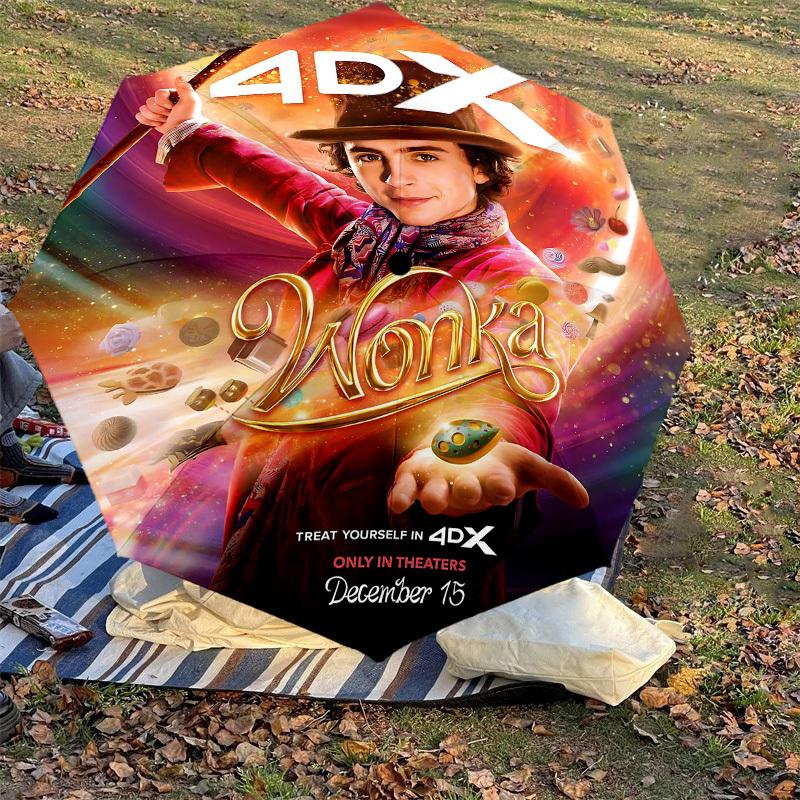 1pc Timothée Chalamet 4DX Automatic Open/Close Umbrella Compact Folding Umbrella with 8-Rib Shaft lightweight esign, for Women/Men1166A