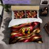 Japan Football Pattern 3 Pieces Bedding Set Soft Microfiber Duvet Cover with Pillow Cases for Bedroom