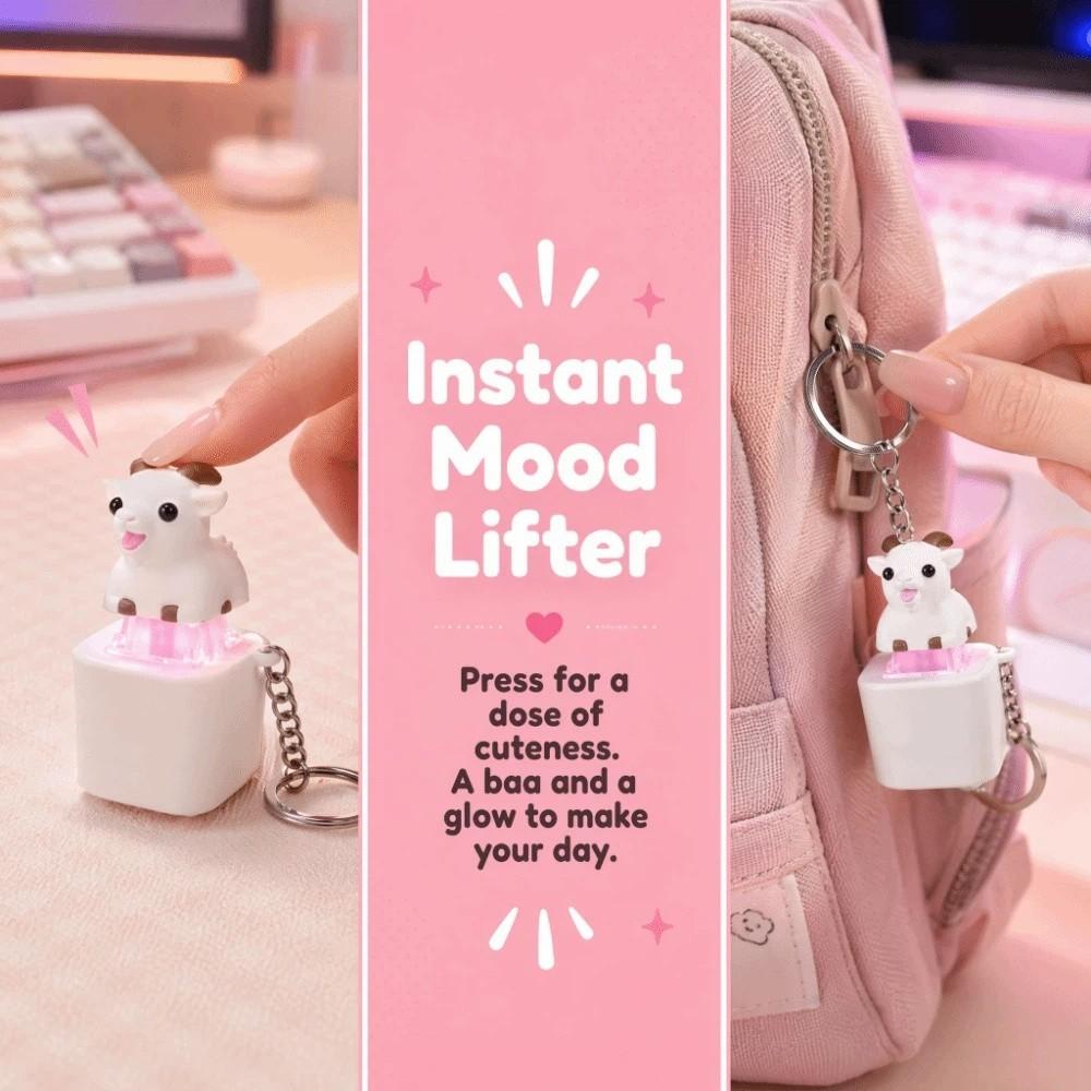 Clicky Button Keyboard Fidget Keychain Sheep Design Fidget Clicker Keychain Pass Time