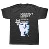 Винтажная футболка с принтом, короткий рукав, Destroy Lonely, уличная одежда, хип-хоп, готика, корейская мода, K-pop, короткий рукав, мужская одежда