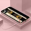 Роскошный чехол для телефона из ТПУ с ремешком для iPhone 6 6s 7 8 Plus XR XS 11 12 13 14 15 Pro Max, мягкие чехлы A19, оригинальная ретро-обложка с кассетной лентой