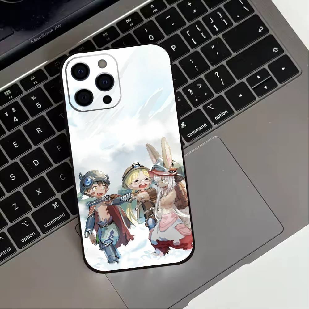 M-Made in Abyss Phone Case For iPhone 17,16,15,14,13,12,11 Plus,Pro Max,XS,Soft Silicone Black Cover
