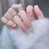 Отбеливающий Французский Короткий Лед Полупрозрачный Сверкающий Бриллиант, Бриллиантовый Сверкающий Бриллиант Носимый Ноготь, съемная Ногтевая Пластина, 2 мл