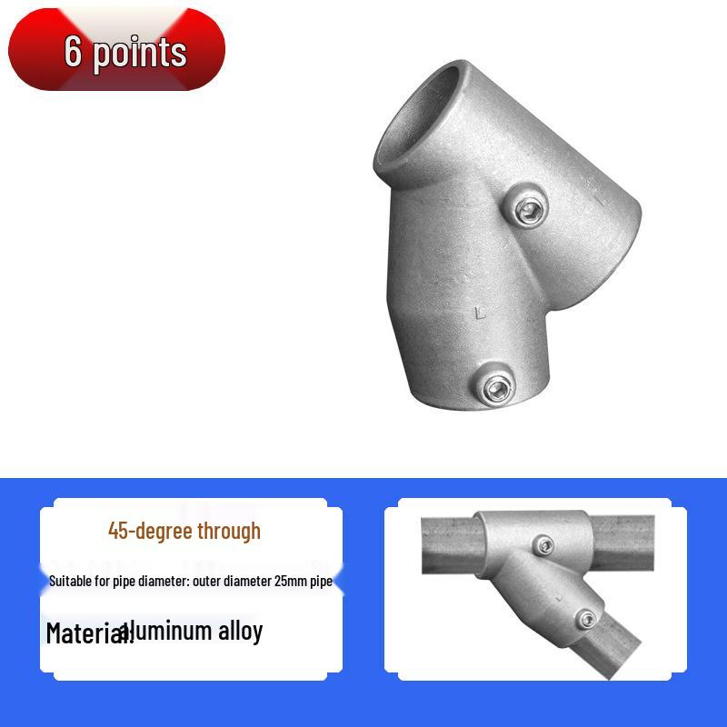 20/25/32mm Steel Pipe Connector: Galvanized 6-Point Round Elbow Joint Fastener