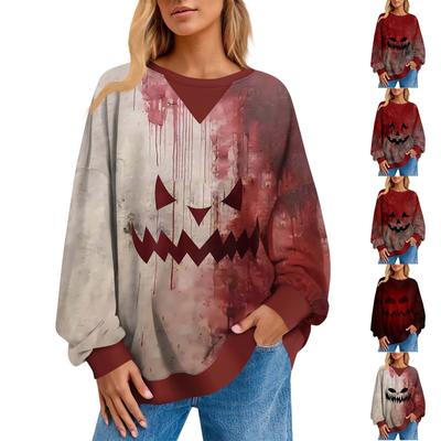 Женский повседневный полосатый пуловер, рубашка с длинным рукавом, толстовка большого размера