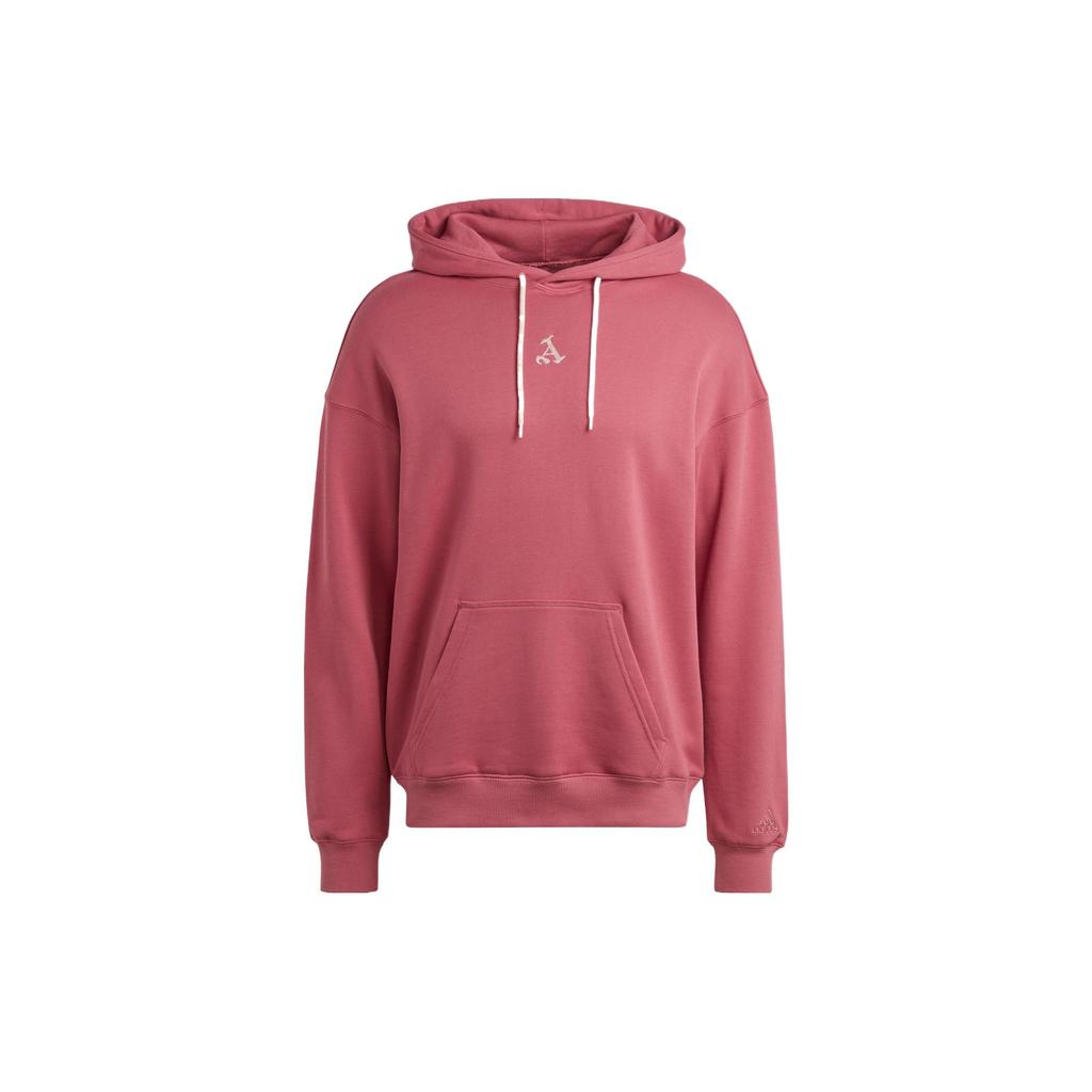 Adidas Arsenal Series Solid Color Logo Hoodie Men Rock-Pink HT4457