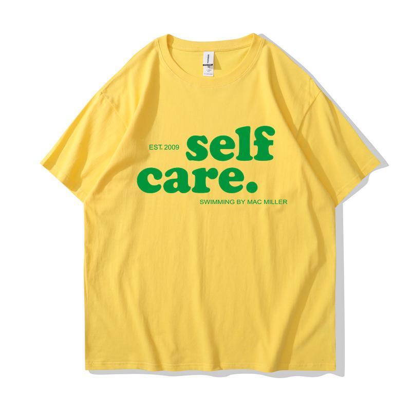 Футболки Macc Miller Self Care Heavy Mental Casual Men Tee Shirt Short Sleeve Summer Spring T Shirts Hip Hop Streetwear Clothes