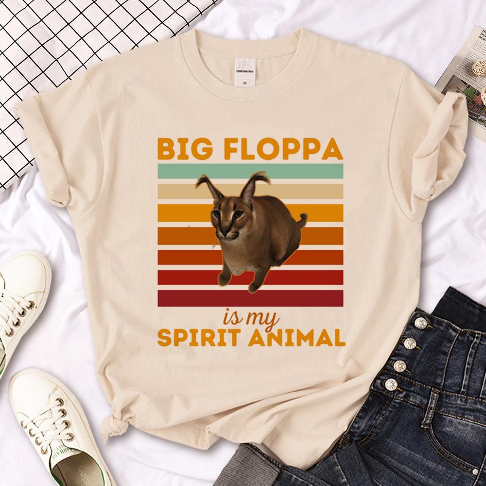 Футболка Floppa женская забавная графическая футболка женская одежда харадзюку