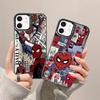 Новый чехол для iPhone 17 Pro Max с персонажами аниме Человек-паук - Серебристый IMD, Модный дизайн 16, Защитный