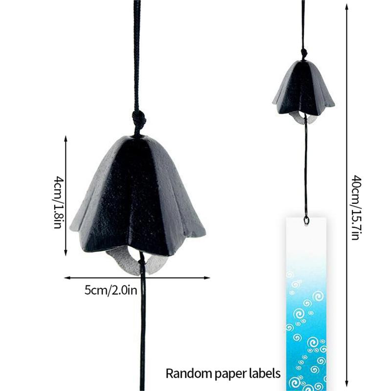 Japanese Style Wind Chimes Hanging Decor Landscape Bell Metal Wind Chimes Outdoor Decor Retro Bell Courtyard Hanging Decoration
