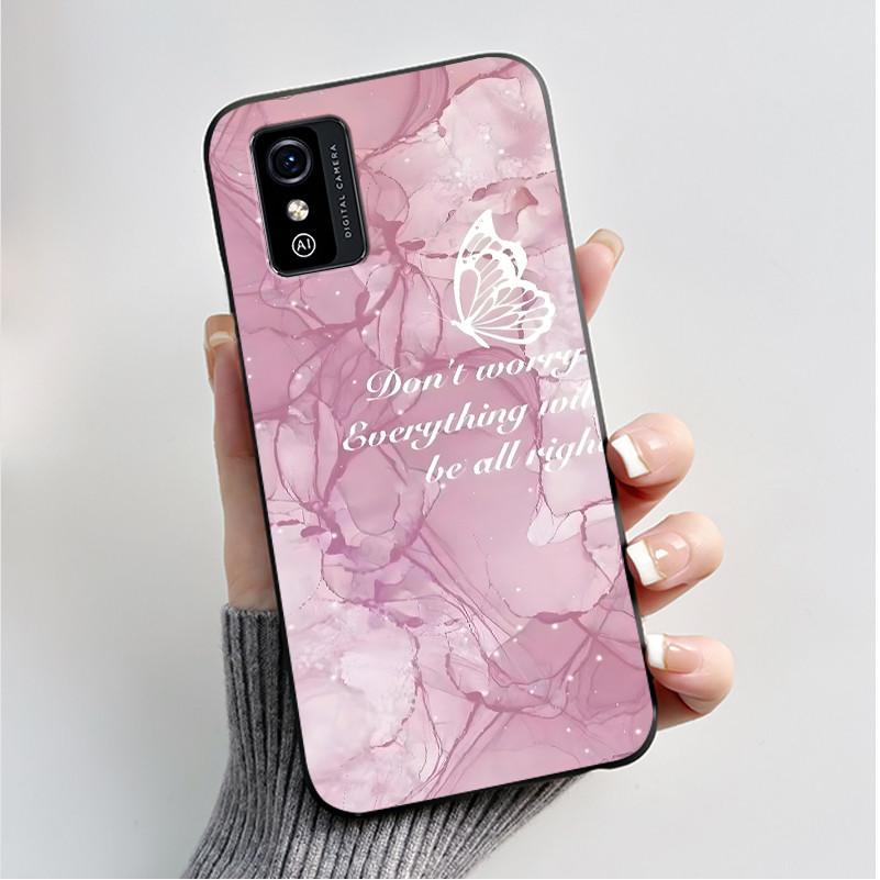 Printing Pattern Case For ZTE Blade L9 Soft Silicone Black Shell Cover Cute Flower Cartoon Casing