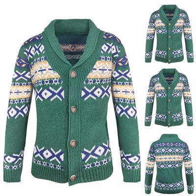 Модный повседневный кардиган с лацканами, тонкий вязаный свитер с длинным рукавом