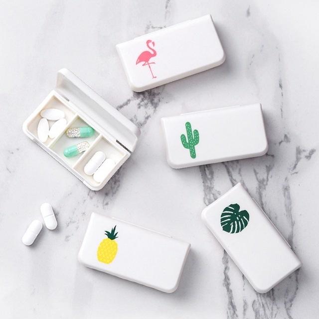Portable Mini Pill Box Medicine Boxes 3 Grids Travel Home Medical Drugs Tablet Empty Container