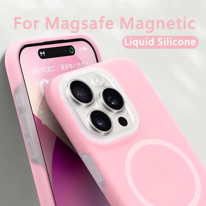Модный гелевый жидкий силиконовый магнитный чехол для Magsafe для iPhone 17Air 16 Plus 15 14 13 12 11 Pro Max, флуоресцентный, противоударный, мягкий матовый чехол