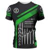 Vintage Men's T-shirt 3d Printed Mechanical Tool Pattern Ordinary Short-sleeved High Street Streetwear Tees Tops Men's Clothing