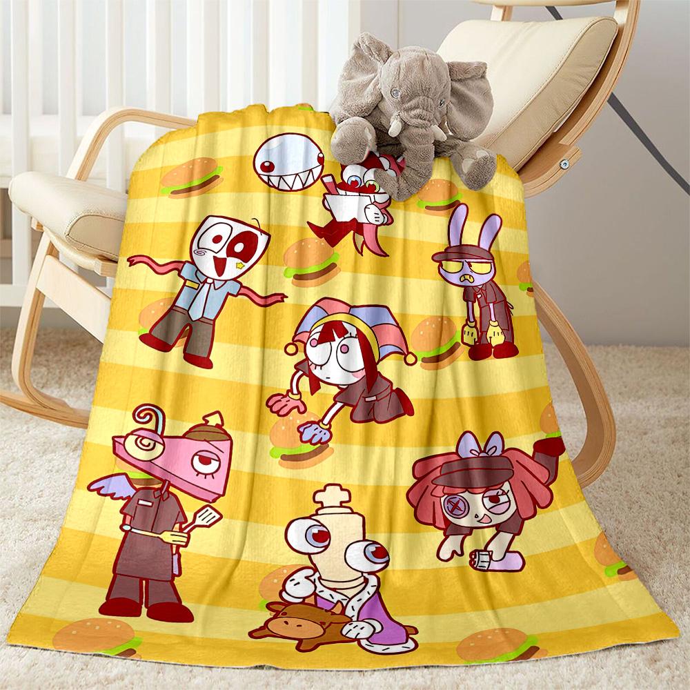 Digital Circus Blanket Ultra-Soft Suitable for Livingroom Office Couch for All Occasions Digital Print Ideal Gift for Friends Family Couples Picnic
