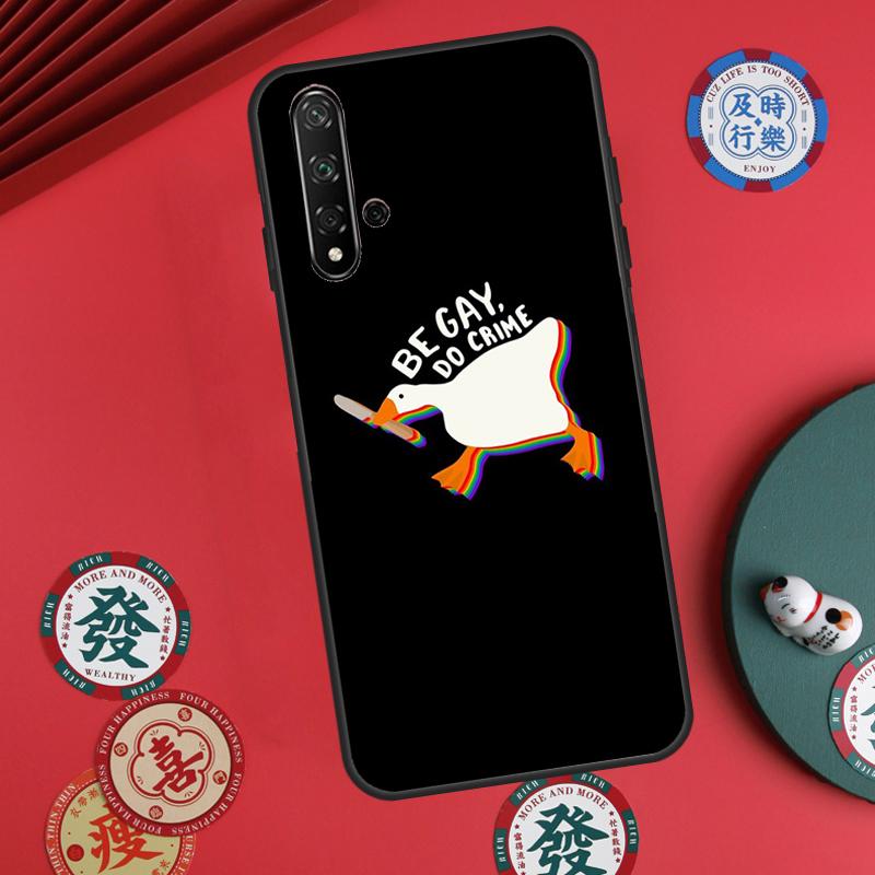 Мультяшный забавный гусь для Huawei Nova 12s 12i 7i 8i 11i Y73 Y70 Y90 Y60 Y72 Y61 Y91 9 10 SE P30 Pro P40 Lite Чехол