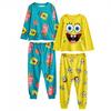 Детский длинный пижамный комплект SpongeBob SquarePants с принтом Big Face All-Over (Упаковка из 2 шт.)