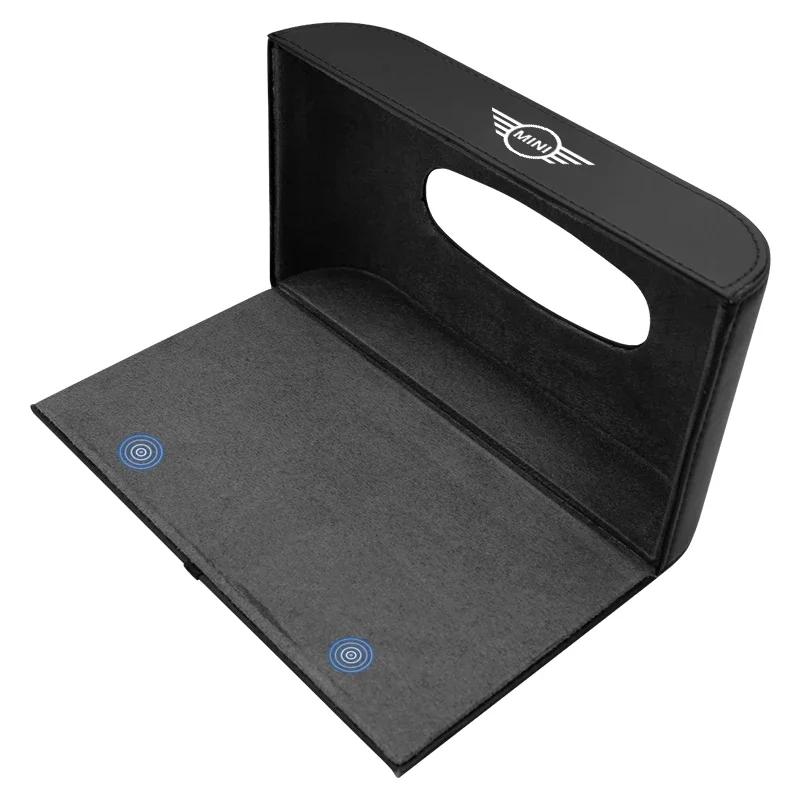 BAHY9 Car Tissue Box Universal Seat Center Console Armrest Box Accessorie For BMW Mini F54 F55 F56 R56 R60 SONE Roadster Clubman Coupe