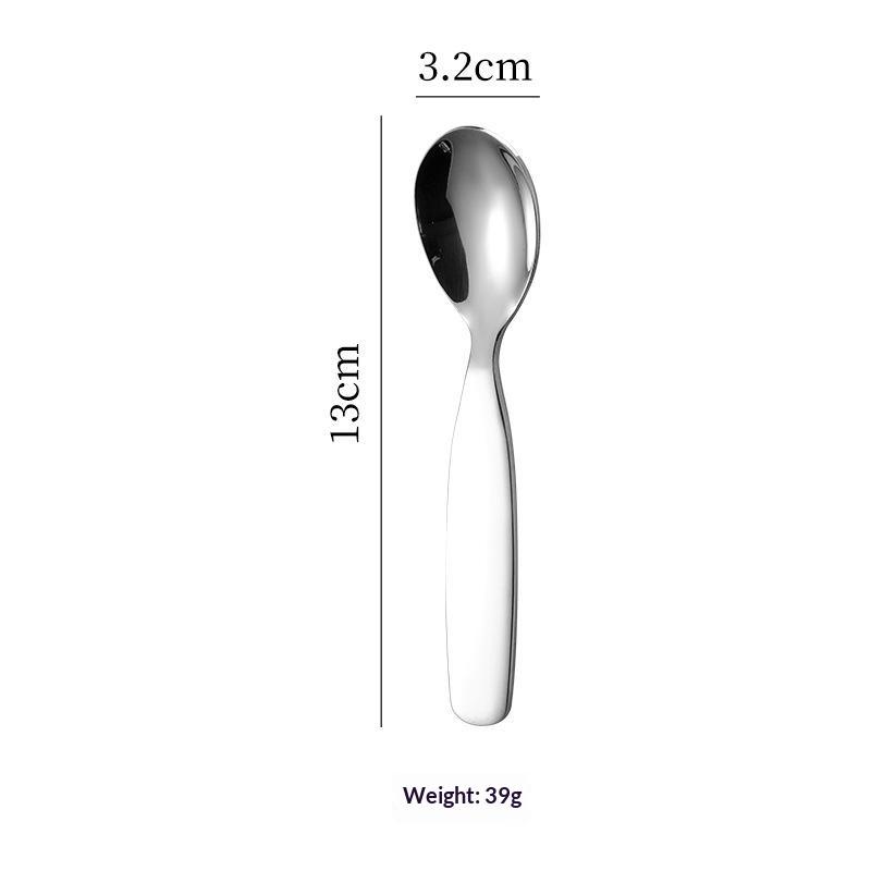 Short Handle Baby Spoon Fork Set BPA Free Stainless Steel Easy to Clean Ideal for Toddler Led Weaning Home Use