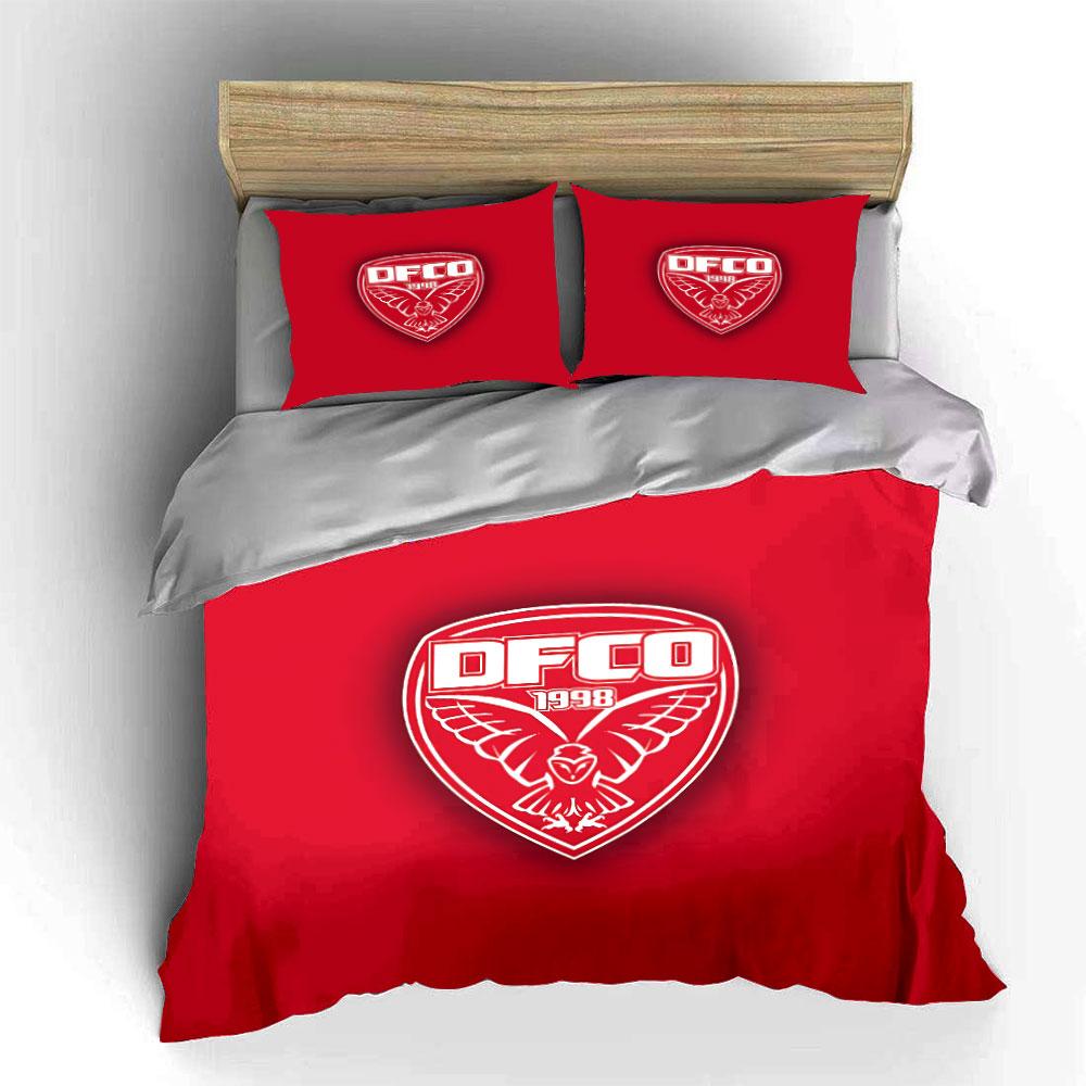 Red DFCO Logo Bedding Set Bedding Duvet Cover Set Duvet Cover Pillowcases (1 * Duvet Cover 2 * Pillowcases, without duvet insert)