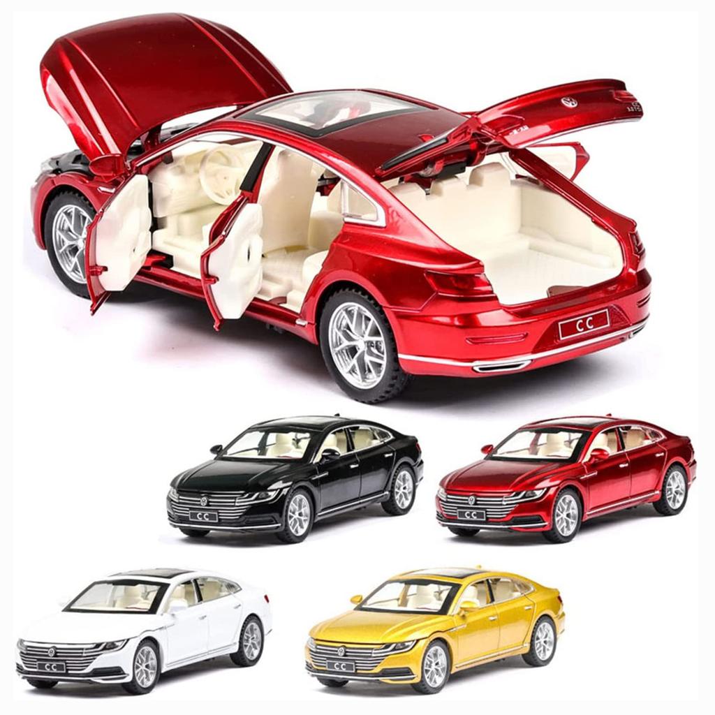 1/32 Scale Volkswagen CC Alloy Car Model, Alloy Die-cast Models Car with Light Sound Diecast Boys Birthday Gift Kids Toys Replica Scale Toys