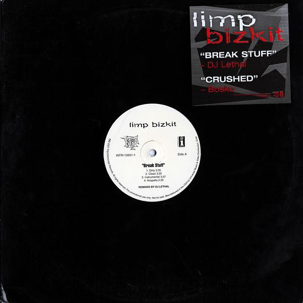 12-дюймовая пластинка LIMP BIZKIT Break Stuff Crushed INTR106511 Flip Records I 2001 США Рок Б/у