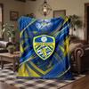 Leeds United Football Print Flannel Blanket Soft Warm Sofa Bed Throw Blanket For Home Office Bedroom