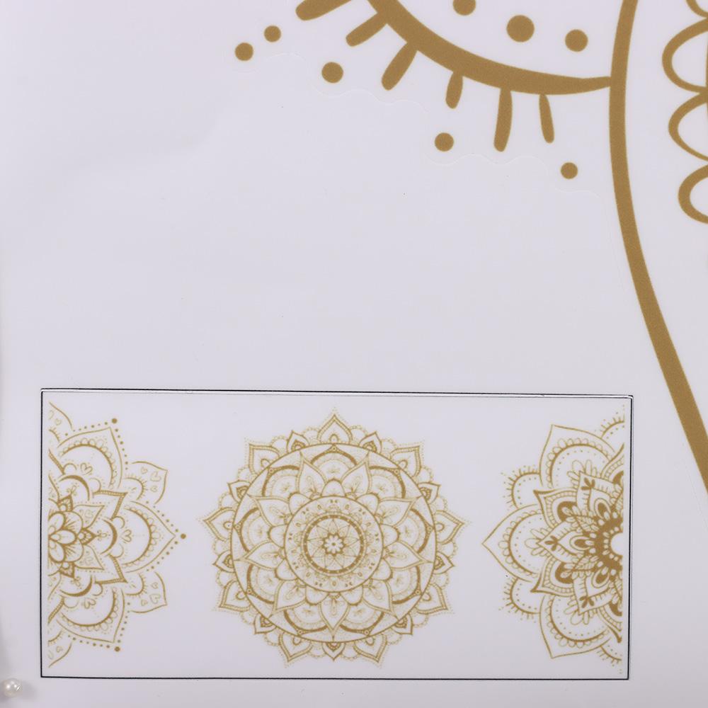 4 шт. Золотая половина мандалы Наклейка на стену ПВХ Наклейки на стену Декор Бохо Мандала Наклейка на стену Спальня