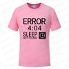 Artistic Computer 404 Error Not Found T Shirt Funny Birthday Gifts for Men Coder Geek Programmer T-shirt Summer Casual Tee Tops