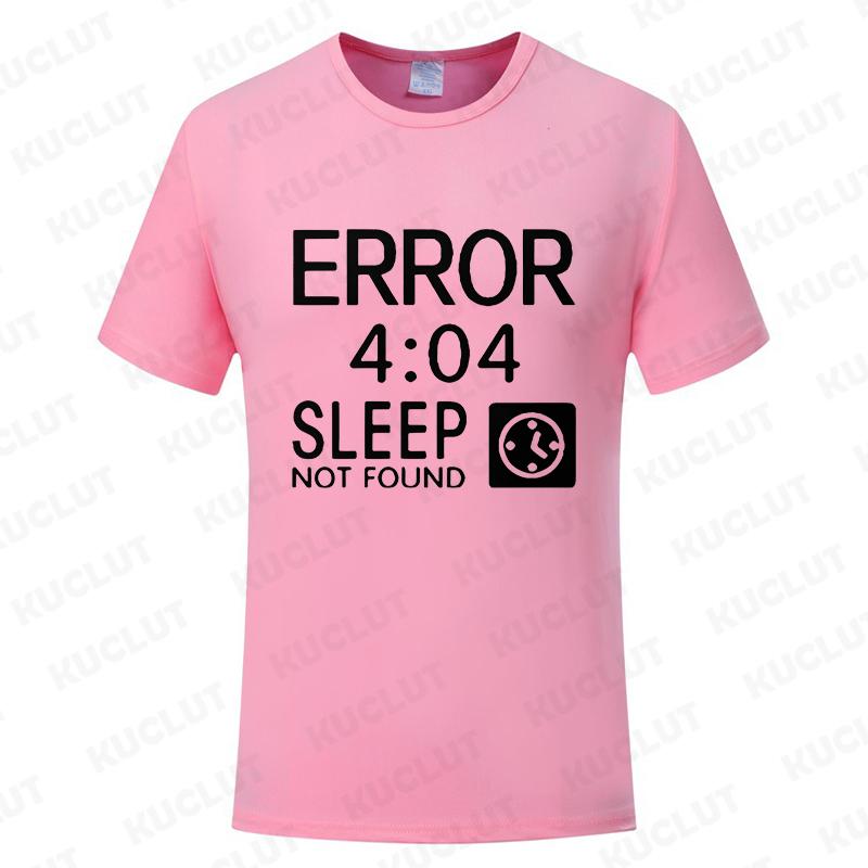 Artistic Computer 404 Error Not Found T Shirt Funny Birthday Gifts for Men Coder Geek Programmer T-shirt Summer Casual Tee Tops