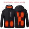 Men's Heated Jacket Adjustable-Temperature Power Bank-Powered Smart Electric Hooded Coat