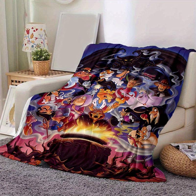 1pc. Disney Villains Blanket, Cartoon Characters Throw Blanket, Perfect Gift for Halloween Decorations, Home Decor, and Seasonal Festive Atm