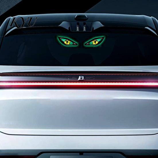 Devil Eye Car Window Light Solar Demon Light, Waterproof Wireless Dynamic Warning Sign with Suction Usb Charging Auto Cup, USB LED Night Driving