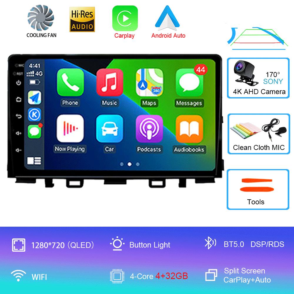 For Kia RIO YB KX Cross 2016-2020 SONY CAM Cooling fan Android 14 Car Radio Multimedia Video Player Navigation stereo DSP IPS
