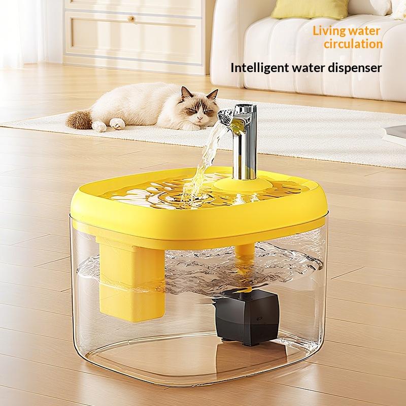 Automatic Pet Dog Cat Water Dispenser Fountain Pet Dog Cat Water Loop Mute Pump Smart Pet Bowl 1.5L