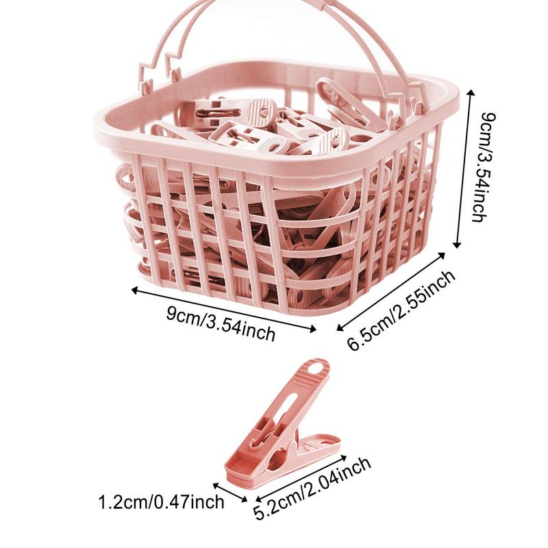 30 шт. Прищепки для белья Ветрозащитные Бытовые Прищепки для стирки с корзиной Маленькие прищепки для носков, нижнего белья, полотенец