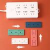 Self-Adhesive Power Socket Strip Fixator Wall Mounted Self Adhesive Punch Free Row Plug Holder for Kitchen Home Office