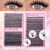 700 Clusters/Box Curvature D Dense Grafted False Eyelashes 9-16MM DIY Lashes Extension  Daily