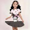 Sanrio Hello Kitty и Друзья 2026 Лето Для Детей 3-14 Лет Девочки Дышащее Имитация Хлопка Короткие Рукава Платье