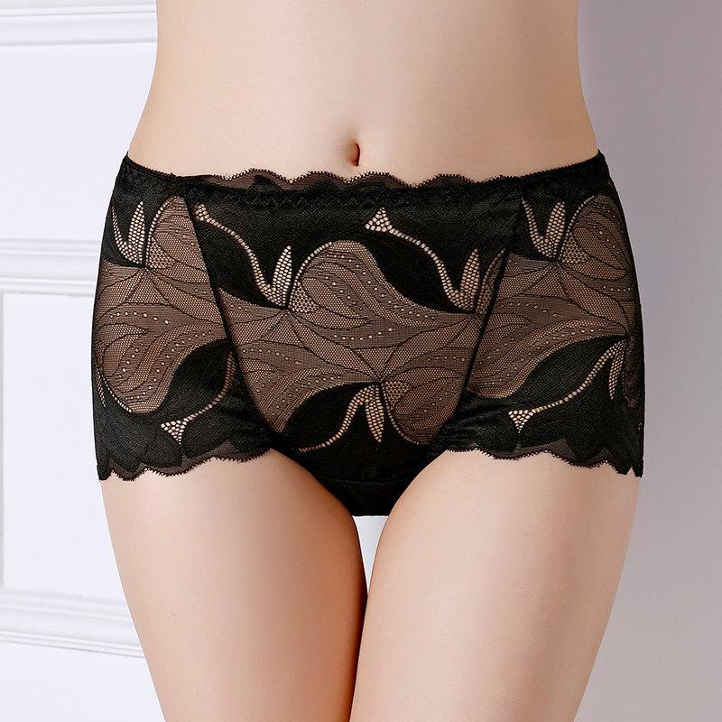 14 Color Women Ultra-thin Lace Panties Mid Waist Breathable Sexy Lingerie Europe Plus Size Briefs Abdomen Hip Lift Knickers