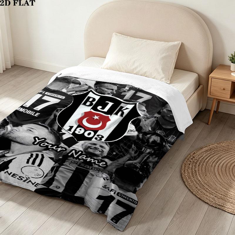 Custom Beşiktaş J.K Blanket, High quality Comfortable for All Seasons, Home Decor, Warmth and Comfort